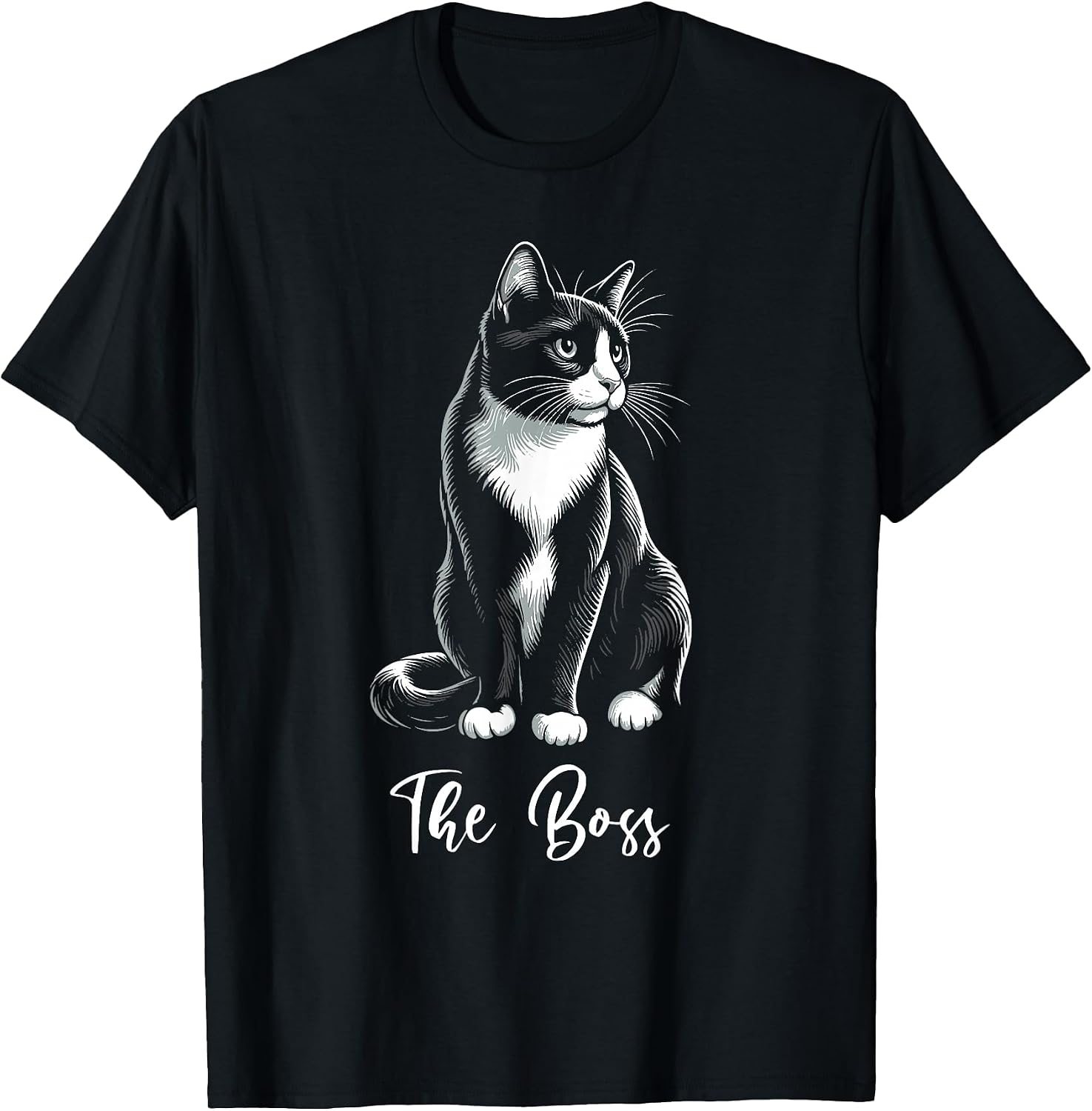 The Boss Tuxedo Cat Lover Kitten Tuxedo Cat Owner T-Shirt