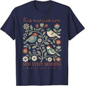 His Mercies are New Every Morning Christian Birds Floral T-Shirt