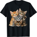 Cute little Cats playing build Wall for lovers kitty kittens T-Shirt