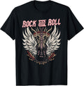 Rock & Roll Guitar Vintage Rock Women Rock Band Music T-Shirt