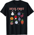 Anime Devil Fruit Varieties Illustration T-Shirt