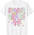 Second 2nd Grade Teachers Girls Back to School Pencil Bow T-Shirt
