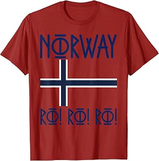 Norway Flag Ro Ro Ro Nordic Football Soccer Fan Supports T-Shirt