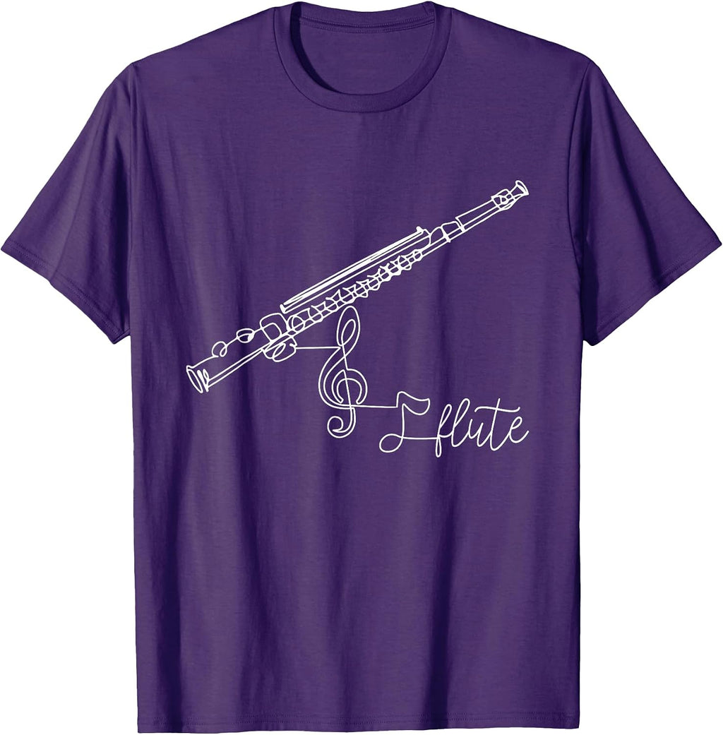 Flute Player Flutist Marching Band Music Lover Musician T-Shirt