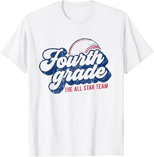 Fourth Grade Baseball Theme Back to School 4th Grade T-Shirt