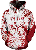 Graphic Hoodies for Men Funny Novelty Pullover Sweatshirt Xmas Gifts Black red Anime Hoodie Cool Designs Rapper