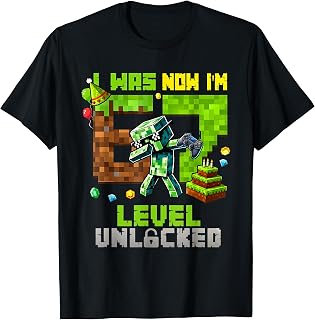 I was 6 Now Im 7 Unlocked 67 7th Birthday Boys Kids Youth T-Shirt