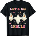 Let's Go Ghouls Women Halloween Ghost Girls Let's Go Ghouls T-Shirt