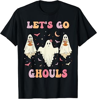 Let's Go Ghouls Women Halloween Ghost Girls Let's Go Ghouls T-Shirt