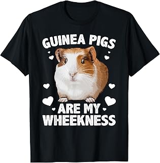 Cute Guinea Pig Art for Men Women Adult Guinea Pig Lover T-Shirt