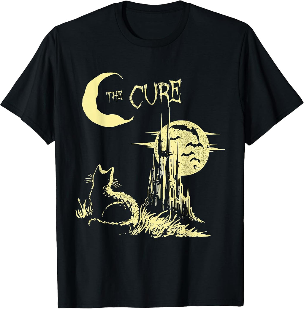 Retro The Cure Cat Gothic Cat Lover Men Women Kids T-Shirt