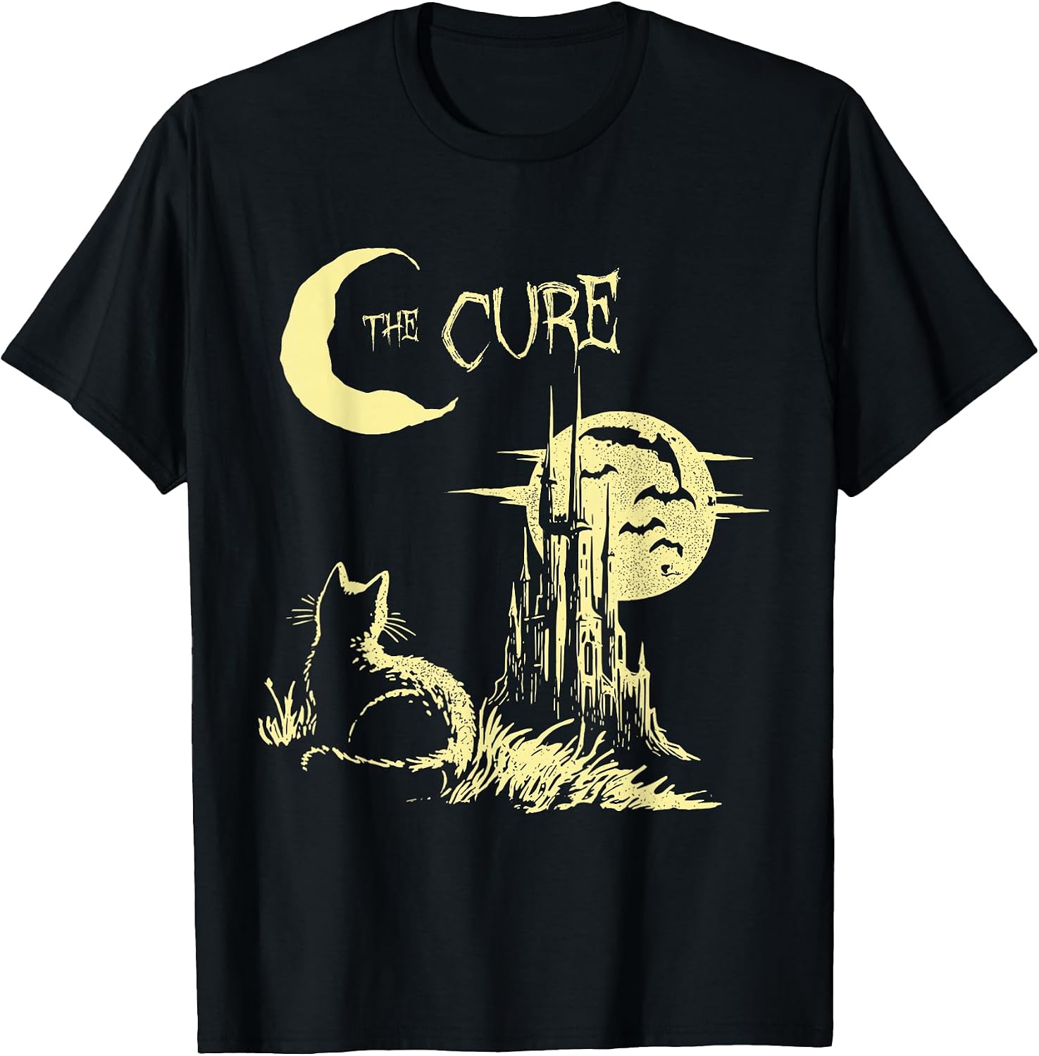 Retro The Cure Cat Gothic Cat Lover Men Women Kids T-Shirt