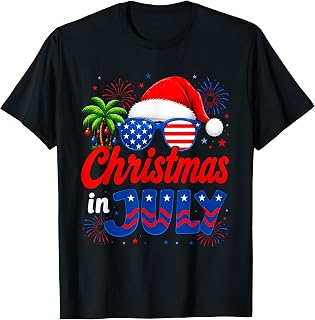 Christmas in July Santa Summer Hawaiian Family Matching T-Shirt