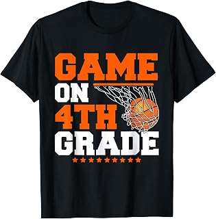 Funny Game On 4th Grade Basketball Player Back to School Kid T-Shirt