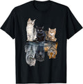 Cats Reflection Mirror Lion Cheetah Tiger Funny Cat Lover T-Shirt