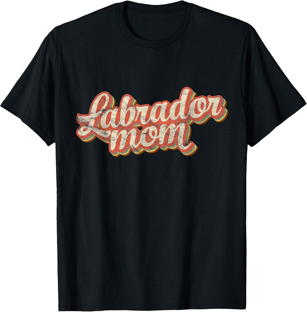 Vintage Labrador Mom Gift Dog Lover Golden Black Lab Mama T-Shirt