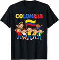 Colombian Flag Colombia Pride Roots Patriotic Boy Girls Kids T-Shirt