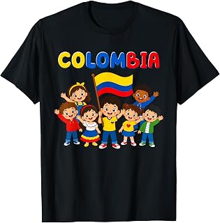 Colombian Flag Colombia Pride Roots Patriotic Boy Girls Kids T-Shirt