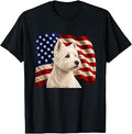 Patriotic 4th July USA Flag West Highland Terrier T-Shirt