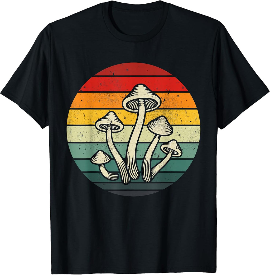 Vintage Retro Mushroom 80s 90s Mushroom Lovers Funny Food T-Shirt