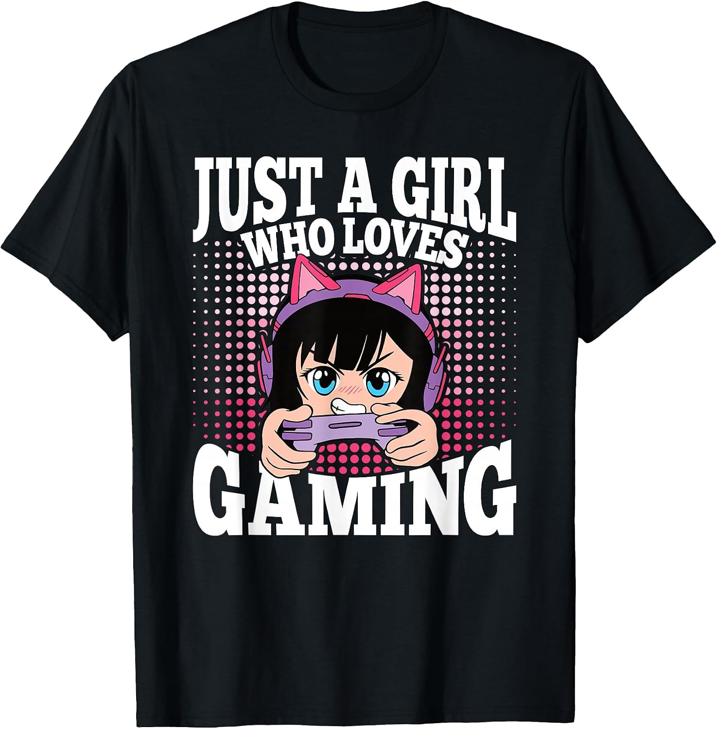 Just A Girl Who Loves Gaming Funny Video Gamer Girls Kids T-Shirt