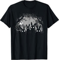 Creepy Cute Bunny Rabbits Alt Goth Grunge Horror Aesthetic T-Shirt, Small, Black