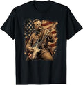 Teddy Roosevelt Electric Guitar Funny American History T-Shirt