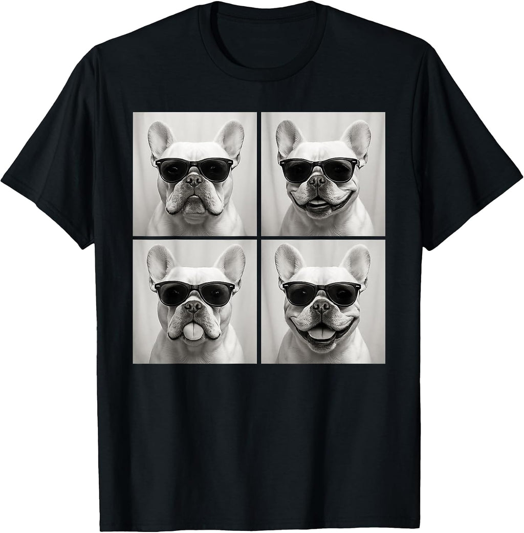 Funny French Bulldog Dog Lover Cute Frenchie Photo Booth T-Shirt