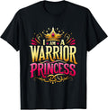 Inspirational Warrior Princess Crown Motivational Girls T-Shirt