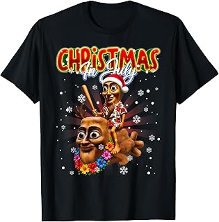 Funny Flying Tung Tung Sahur Christmas in July Summer Meme T-Shirt