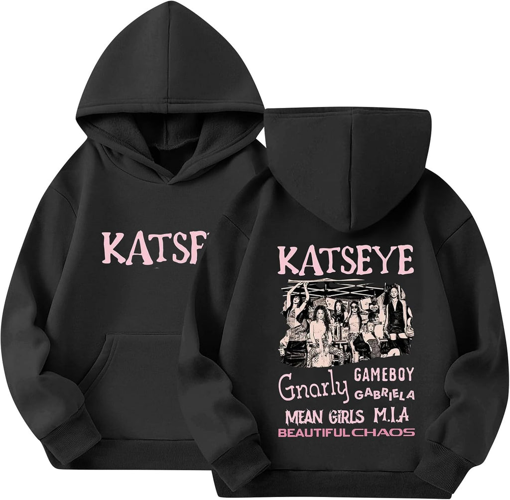 Katseye Hoodie Katseye Merch Graphic Sweatshirts Unisex Long Sleeve Hoodies