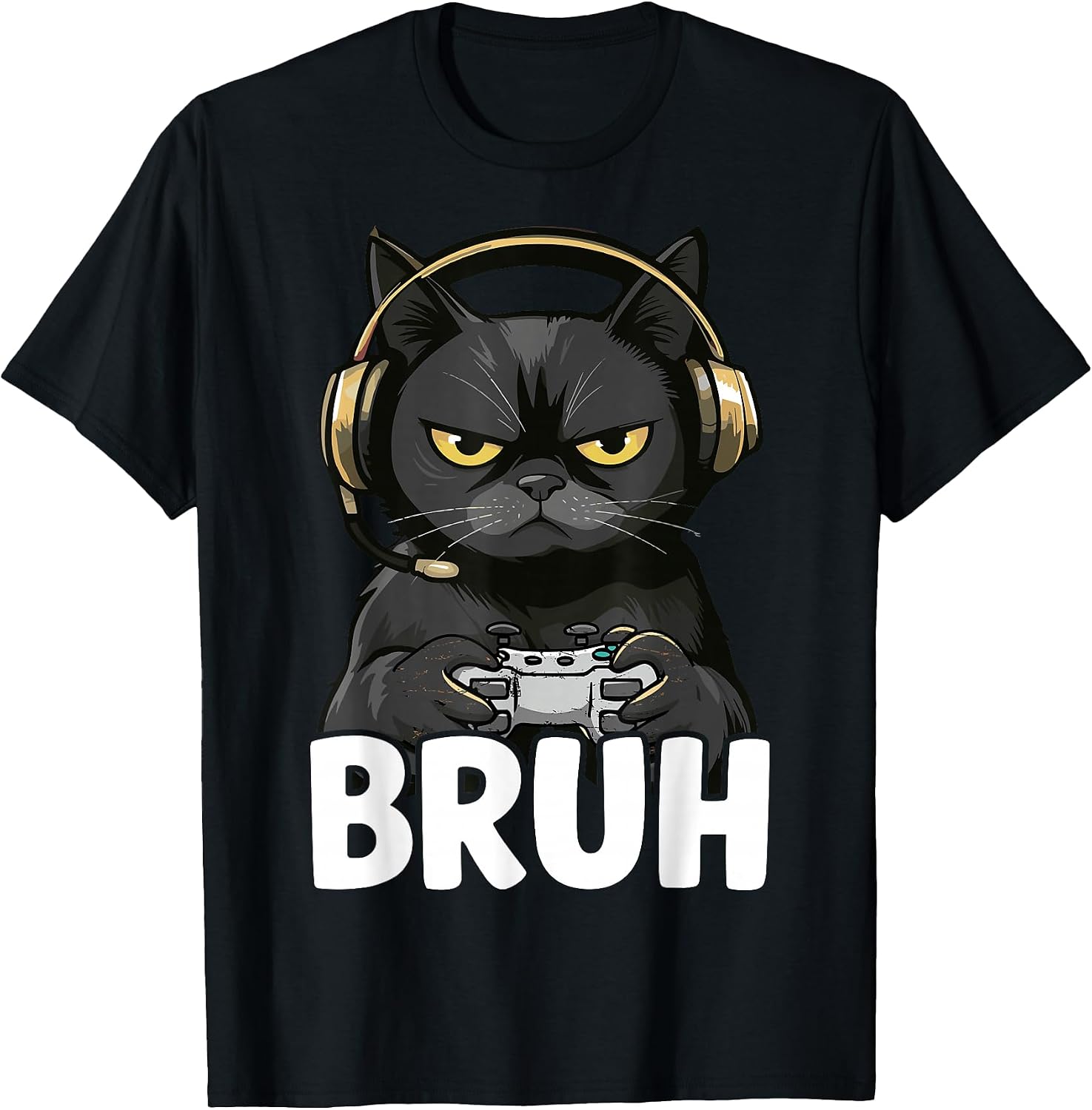 Funny Cat Bruh Meme Gamer Japanese Anime T-Shirt