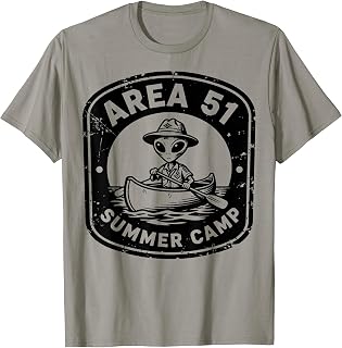 Funny Alien Area 51 Camping Disclosure UFO UAP T-Shirt