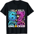 I was 6 Now Iâ€™m 7 Gamer Boy 7th Birthday Boys Girls Gifts T-Shirt