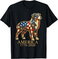 America 1776-2026 Australian Shepherd Patriotic US Flag USA T-Shirt