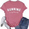 Womens Running Shirt Workout Marathon Tshirt Running is My Therapy Runner Tee Top