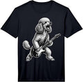 Funny Poodle Dog Playing Guitar Performance T-Shirt