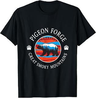 Pigeon Forge Tennessee Bear and Forest Vintage Outdoors T-Shirt