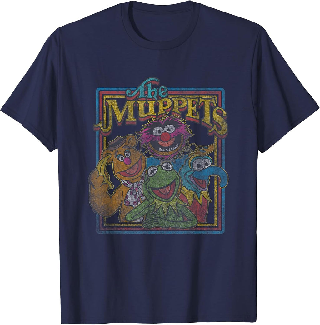 The Muppets Group Shot Retro Vintage Chest Poster T-Shirt