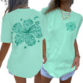 Oversized Graphic Tshirts for Women Teens Y2K Flower Short Sleeve Baggy Shirts Summer Aesthetic Beachy Coastal Tops