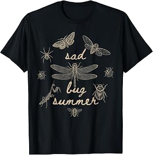 Sad Bug Summer Vintage Entomology Nature Lover T-Shirt