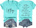 Let Them Misunderstand You V-Neck T-Shirt Mental Health Shirt for Women Inspirational Graphic Tees Motivational Gift