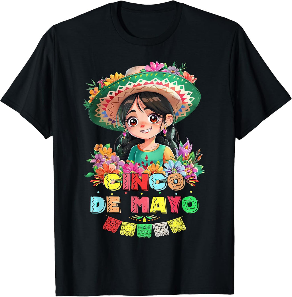 Otaku Girl Cinco De Mayo Mexican Fiesta 5 De Mayo Anime Girl T-Shirt