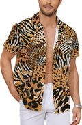 Men's Hawaiian Shirts Button Down Shirt Short Sleeve Tropical Vacation Beach Shirts