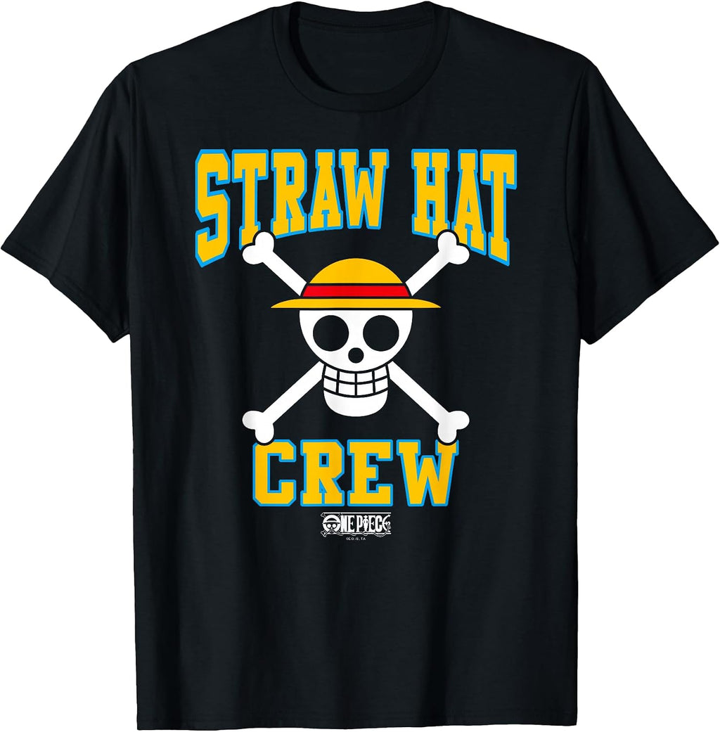 Anime Straw Hat Crew Athletic Type Jolly Rogers T-Shirt