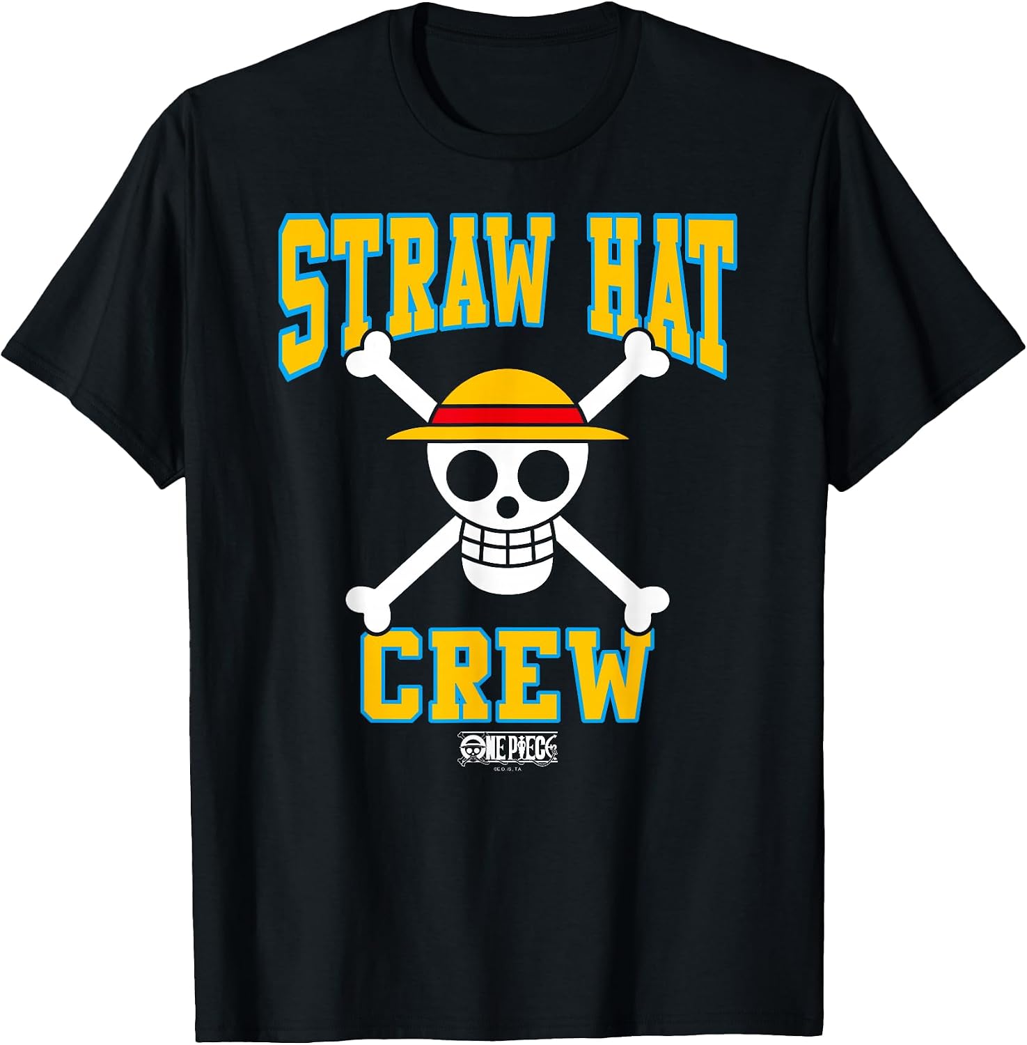 Anime Straw Hat Crew Athletic Type Jolly Rogers T-Shirt