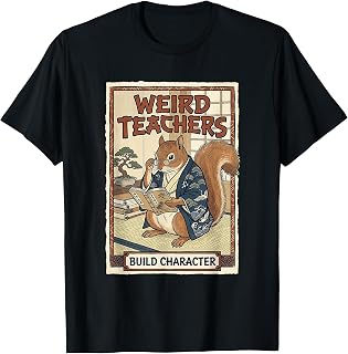 Weird Teachers Build Character Squirrel Japanese Ukiyo-e T-Shirt