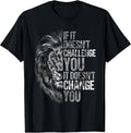 Motivational Training and Fitness Quotes Lion Mindset T-Shirt