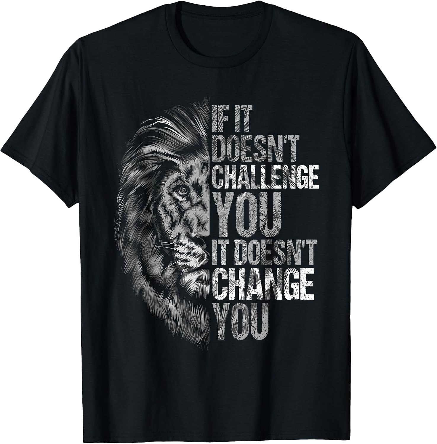 Motivational Training and Fitness Quotes Lion Mindset T-Shirt