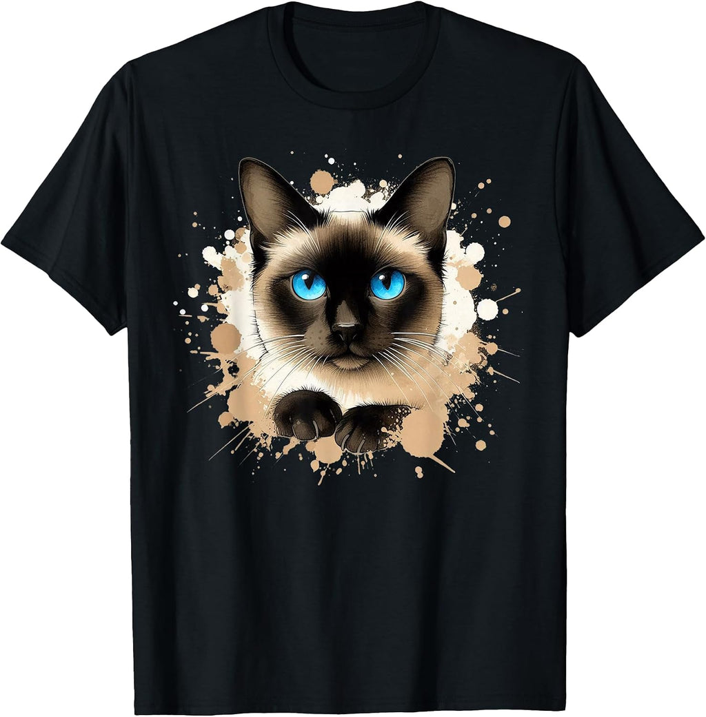 Siamese Cat Graphic Cute Siamese Cat Lover Animal Kitty T-Shirt
